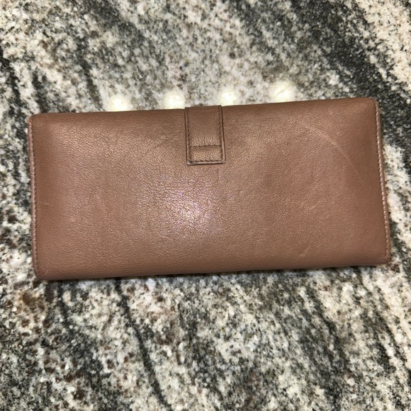 YSL Saint Laurent Paris Calfskin Y Line Flap Wallet Long Leather - Picture 4 of 7